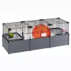 Narvelis graužikams FERPLAST Multipla didelis 107,5×37,5×42 cm, metalinis, juodas