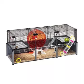 Narvelis graužikams FERPLAST Multipla didelis 107,5×37,5×42 cm, metalinis, juodas