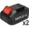 Kampinis šlifuoklis YATO YT-828295, belaidis 18 V, bešepetėlis, 125 mm diskas, 2x 4 Ah Li-Ion akumuliatoriai, 1,26 kg