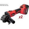 Kampinis šlifuoklis YATO YT-828295, belaidis 18 V, bešepetėlis, 125 mm diskas, 2x 4 Ah Li-Ion akumuliatoriai, 1,26 kg