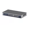 Valdomas tinklo jungiklis NETGEAR GS724Tv6 L2+/L3 Gigabit Ethernet 24 prievadai, 1U, mėlynas, pilkas