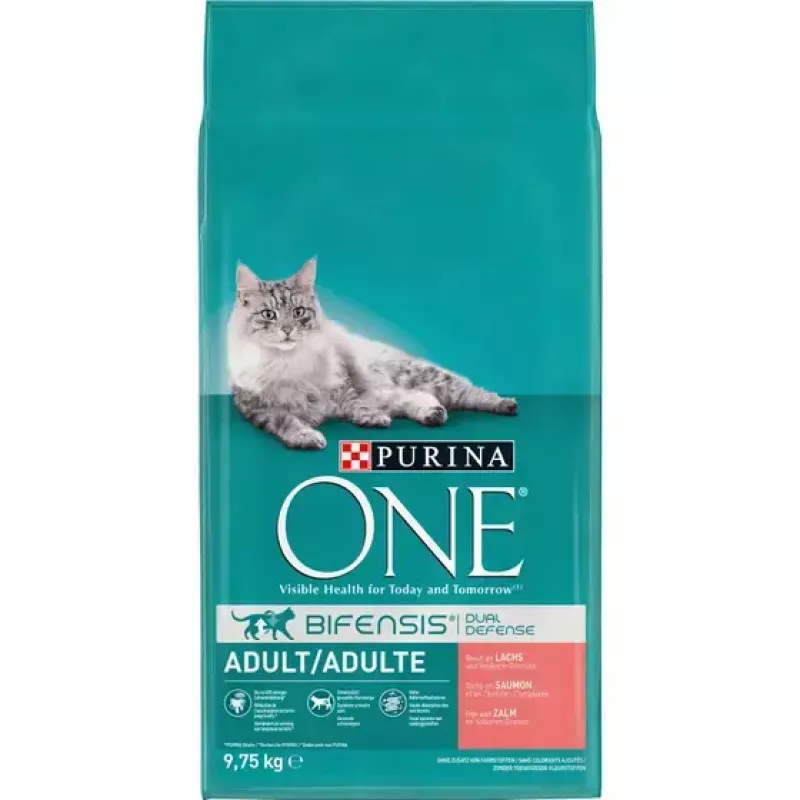 Purina ONE Adult sausas kačių maistas su lašiša, 9,75 kg