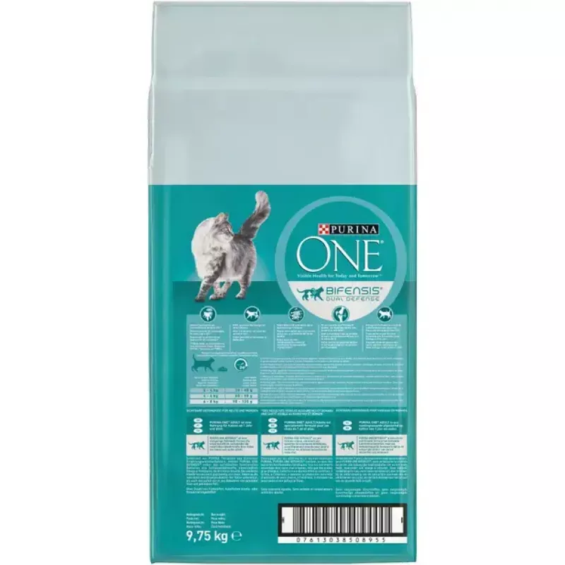 Purina ONE Adult sausas kačių maistas su lašiša, 9,75 kg