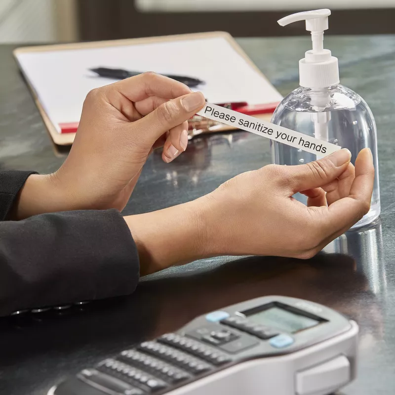 DYMO LabelManager 160 etikečių spausdintuvas | Nešiojamas etikečių spausdintuvas su QWERTY klaviatūra | Įskaitant juodai baltą D1 etikečių juostelę (12 mm) | Namams ir biurui