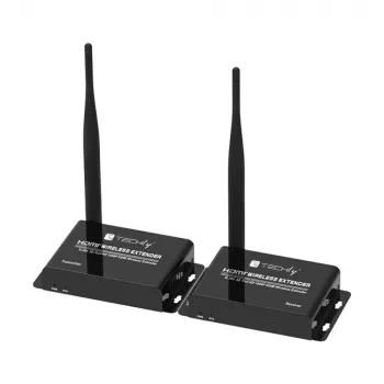 Techly IDATA HDMI-WL55 HDMI belaidis prailgintuvas AV siųstuvas ir imtuvas Juodas