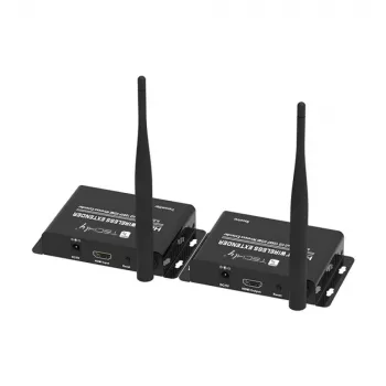Techly IDATA HDMI-WL55 HDMI belaidis prailgintuvas AV siųstuvas ir imtuvas Juodas