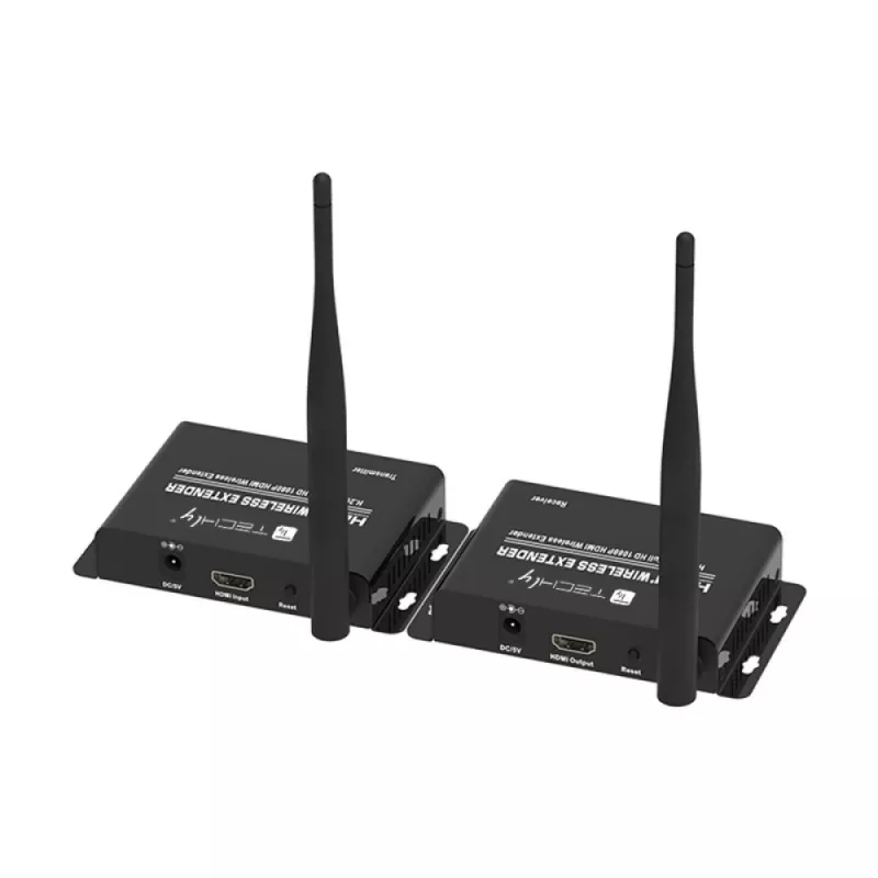 Techly IDATA HDMI-WL55 HDMI belaidis prailgintuvas AV siųstuvas ir imtuvas Juodas