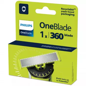 Philips Norelco OneBlade QP410/50 keičiama galvutė – 1 vnt., juoda, plaunama, tarnauja 4 mėn.
