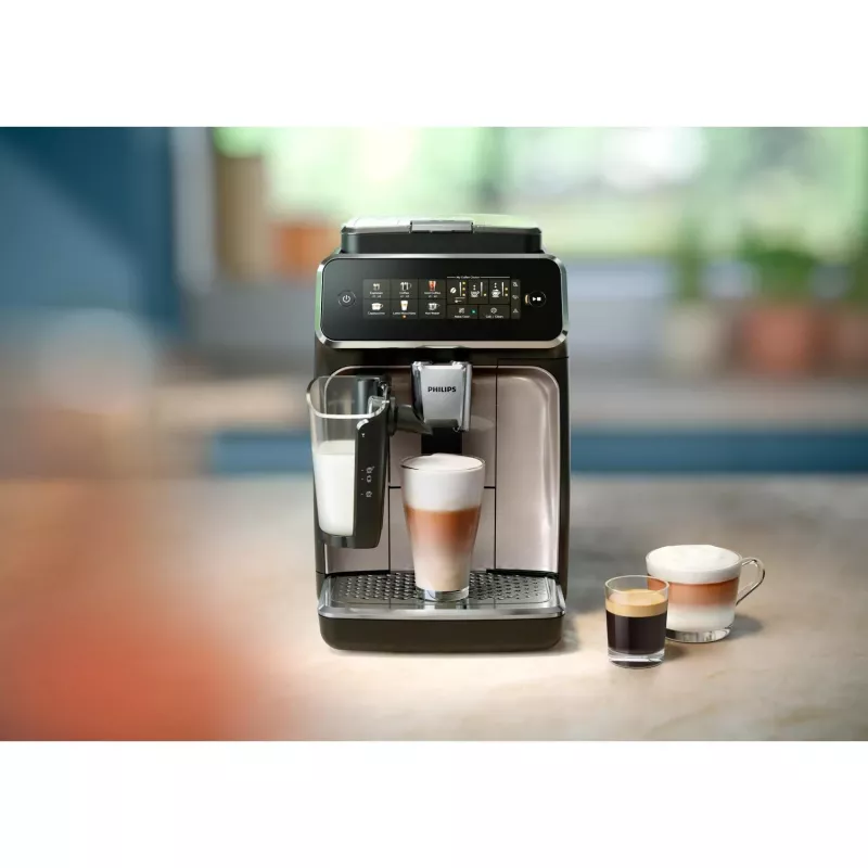 Kavos aparatas Philips EP3341/50 pilnai automatinis, 1,8 L vandens talpa, 275 g pupelių talpa, 0,26 L pieno talpa, 15 barų, keraminis malūnėlis