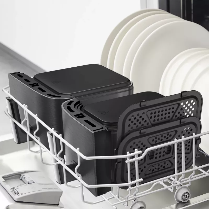 Kepimo krosnelė Tefal Easy Fry Dual XXL EY942HE0, dviguba, 11 l, 2020 W, karšto oro, pilka