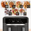 Kepimo krosnelė Tefal Easy Fry Dual XXL EY942HE0, dviguba, 11 l, 2020 W, karšto oro, pilka
