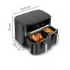 Kepimo krosnelė Tefal Easy Fry Dual XXL EY942HE0, dviguba, 11 l, 2020 W, karšto oro, pilka