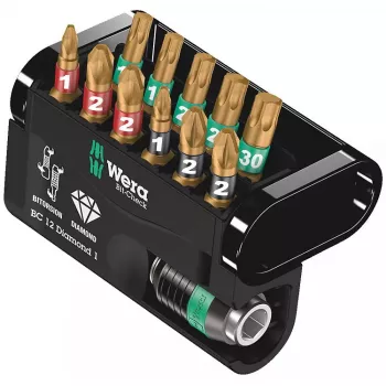 Sraigtasukio antgalių rinkinys Wera Bit-Check 12