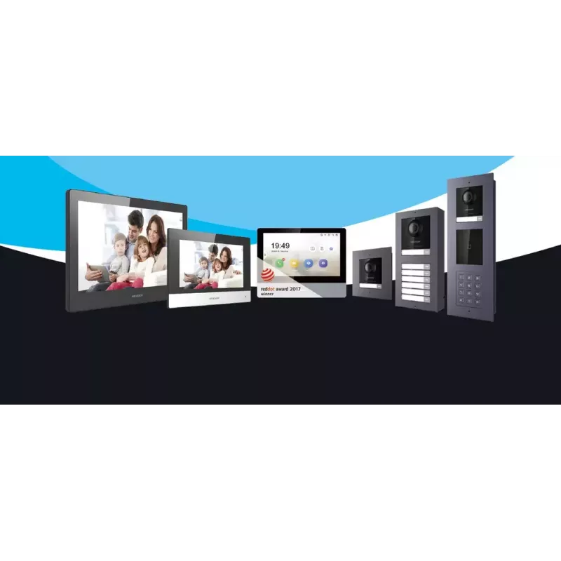 Vidinė stotelė Hikvision DS-KH6320-WTE2(B) juoda pilka Wi-Fi Ethernet