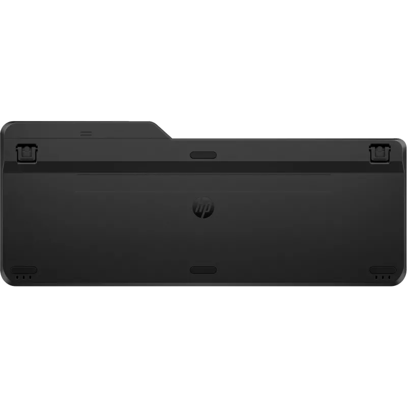 Belaidė klaviatūra HP 475 Dual-Mode – pilno dydžio QWERTY, RF + Bluetooth 5.3, skaitmeninis blokas, juoda, 376×153×19 mm