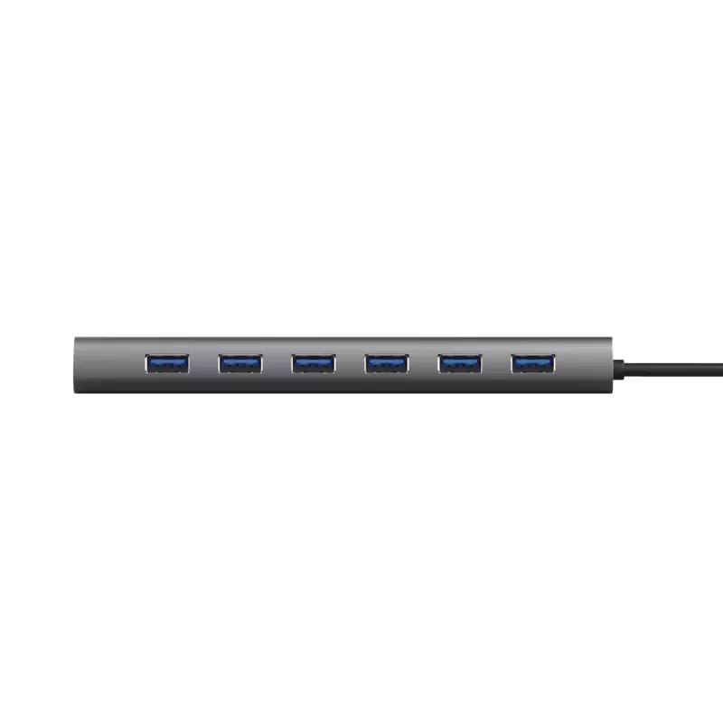 Trust Halyx 24967 USB šakotuvas 7 prievadų, USB 3.2 Gen 1, Type-A, 5000 Mbit/s, sidabrinės spalvos