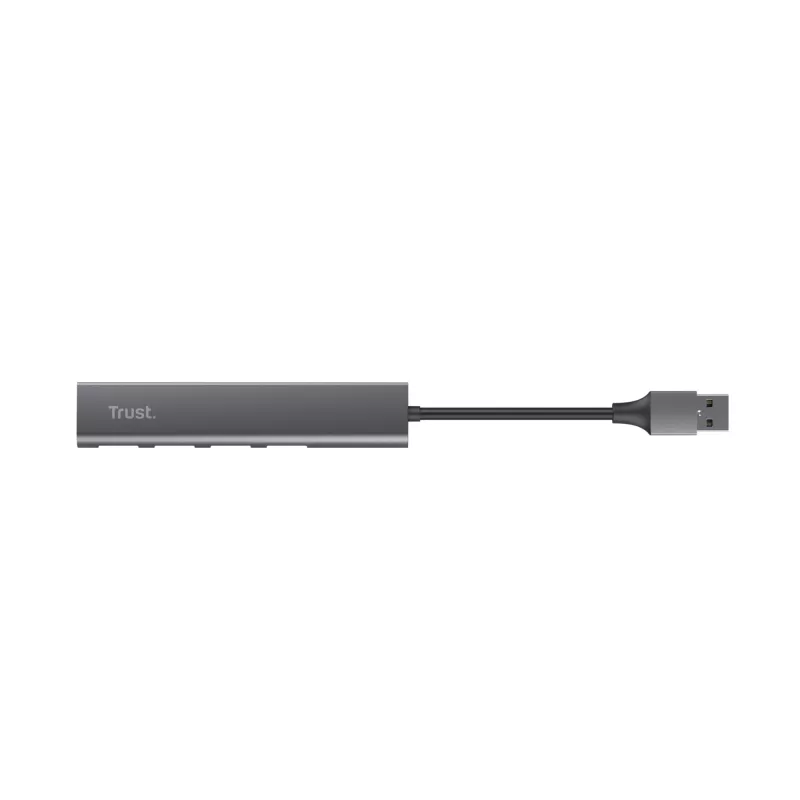 Trust Halyx USB 3.2 Gen 1 (3.1 Gen 1) Type-A 4 prievadų USB šakotuvas, juoda/pilka