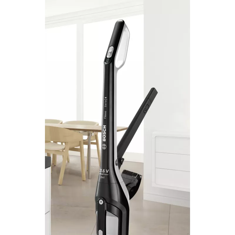 Bosch BBH32101 belaidis dulkių siurblys 2-in-1 lazda ir rankinis modelis, sausas valymas, be maišelio, juodas
