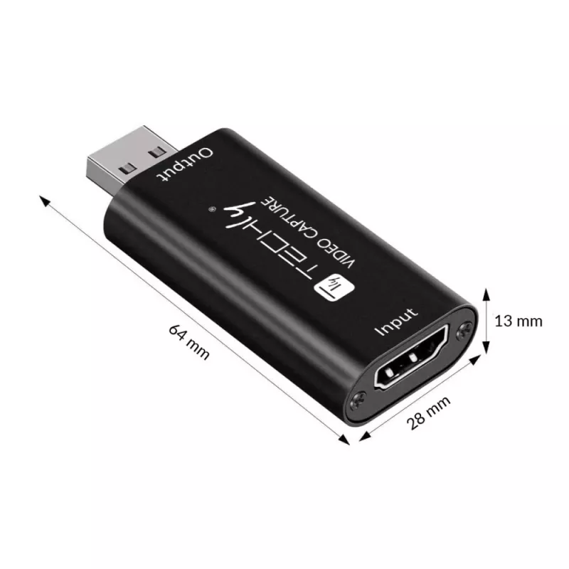 Vaizdo signalo keitiklis TECHLY I-USB-VIDEO-1080TY – HDMI į USB Type-A, 1920×1080@60Hz, 12 bitų, maitinamas per USB