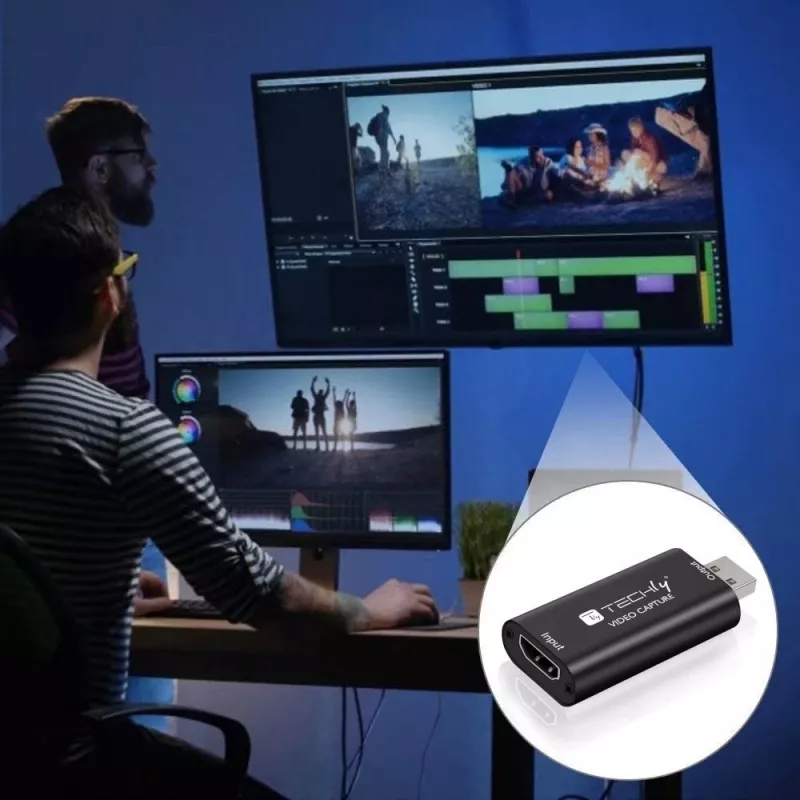 Vaizdo signalo keitiklis TECHLY I-USB-VIDEO-1080TY – HDMI į USB Type-A, 1920×1080@60Hz, 12 bitų, maitinamas per USB