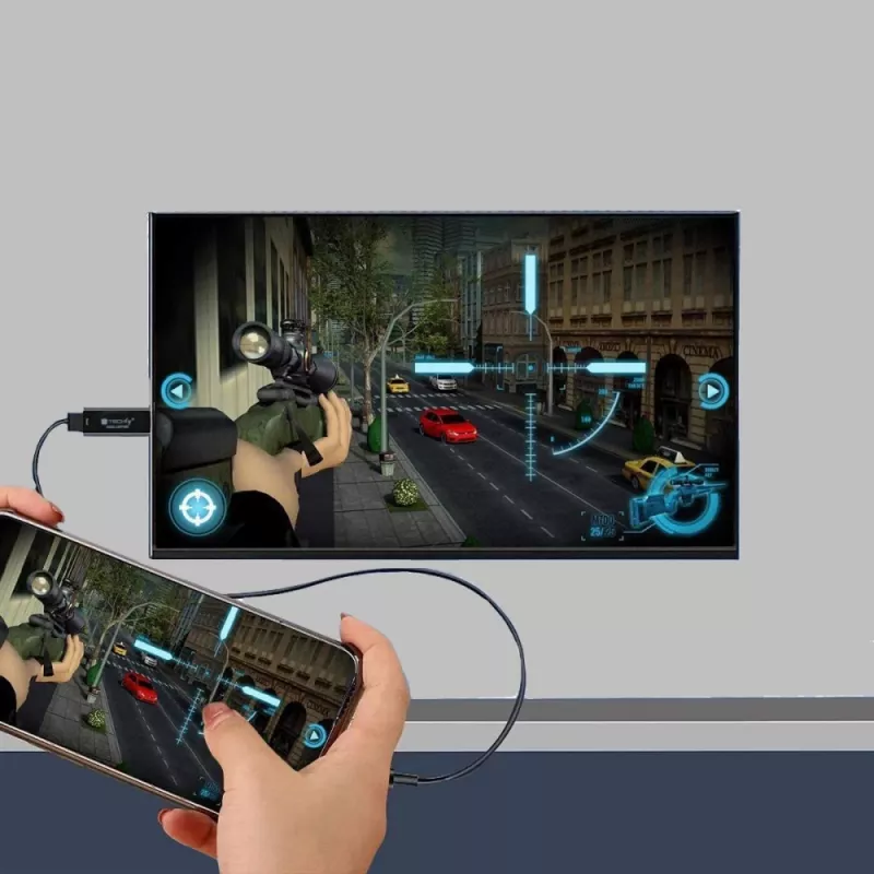 Vaizdo signalo keitiklis TECHLY I-USB-VIDEO-1080TY – HDMI į USB Type-A, 1920×1080@60Hz, 12 bitų, maitinamas per USB