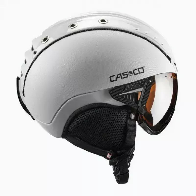 Slidinėjimo šalmas Casco SP-2 Carbonic Visor White dydis S (52-54 cm)