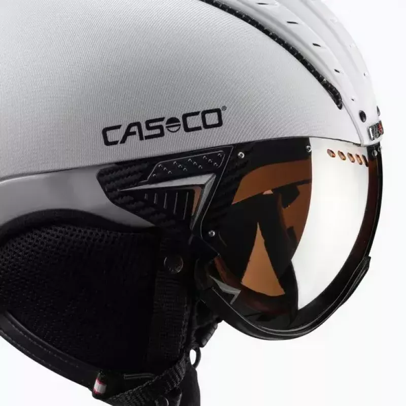 Slidinėjimo šalmas Casco SP-2 Carbonic Visor White dydis S (52-54 cm)