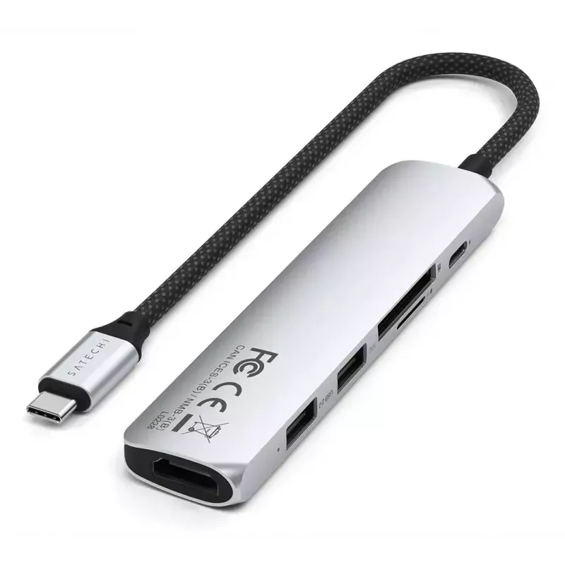Satechi ST-P6SS USB-C išplėtimo stotelė 10000 Mbit/s sidabrinė