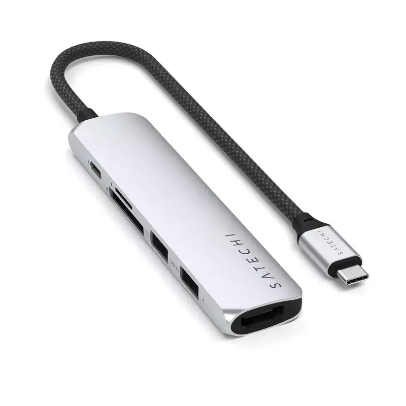 Satechi ST-P6SS USB-C išplėtimo stotelė 10000 Mbit/s sidabrinė