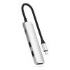 Satechi ST-P4SS USB-C 4-in-1 adapteris 4K HDMI USB 3.0 sidabrinis
