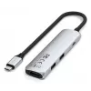 Satechi ST-P4SS USB-C 4-in-1 adapteris 4K HDMI USB 3.0 sidabrinis