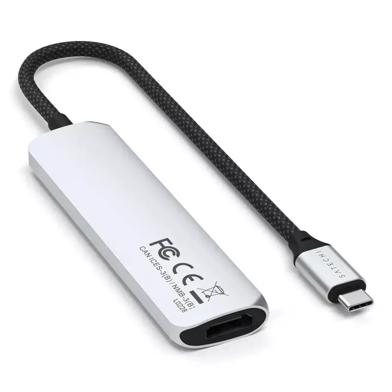 Satechi ST-P4SS USB-C 4-in-1 adapteris 4K HDMI USB 3.0 sidabrinis