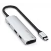 Satechi ST-P4SS USB-C 4-in-1 adapteris 4K HDMI USB 3.0 sidabrinis