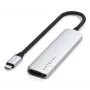 Satechi ST-P4SS USB-C 4-in-1 adapteris 4K HDMI USB 3.0 sidabrinis