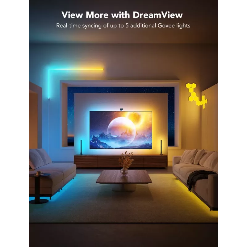 LED juostelė Govee Envisual TV Backlight T2 su dviem kameromis 75–85 colių televizoriams