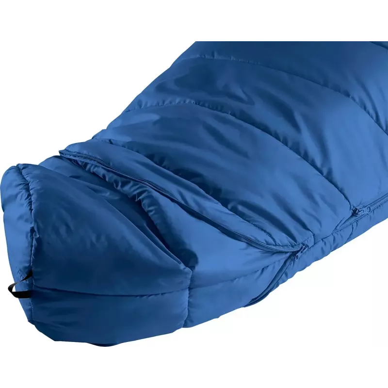 Vaikiškas miegmaišis DEUTER Starlight, mumijos formos, 130–170 cm, vasarinis, 910 g, su gobtuvu, naktinė mėlyna/raudonmedis