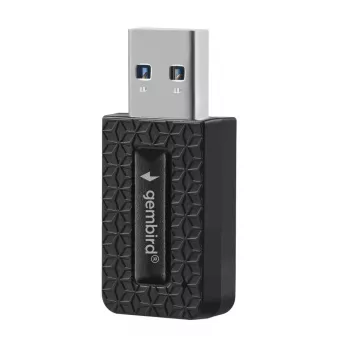 Gembird AC1300 USB Wi-Fi adapteris, dviejų juostų, 867 Mbit/s, USB 3.0, juodas
