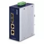 PLANET IGUP-2205AT Pramoninis Gigabitinio Etherneto keitiklis 2x100/1000X SFP į 2x10/100/1000T 802.3bt PoE++