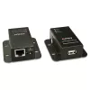 Lindy 50m USB 2.0 Cat.6 Prailgintuvas, tinklo siųstuvas ir imtuvas, 50 m, 480 Mbit/s, Cat5, Cat5e, Cat6, NS1021, Juoda