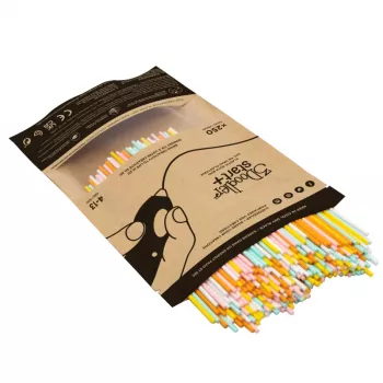 3Doodler Start Eco plastiko užtaisų rinkinys Fire and Ice – 250 vnt., 2,5 mm, kompostuojamas, Oranžinė/Turkio/Balta/Geltona