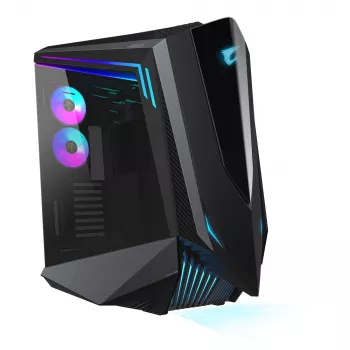 GIGABYTE AORUS C700 GLASS pilno bokšto kompiuterio korpusas - talpina iki E-ATX ir 420 mm radiatorių, 5 iš anksto sumontuoti 120 mm ventiliatoriai, USB 3.1 Type-C, RGB Fusion
