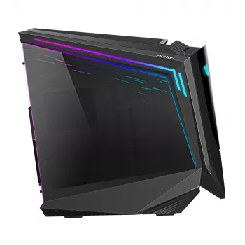 GIGABYTE AORUS C700 GLASS pilno bokšto kompiuterio korpusas - talpina iki E-ATX ir 420 mm radiatorių, 5 iš anksto sumontuoti 120 mm ventiliatoriai, USB 3.1 Type-C, RGB Fusion