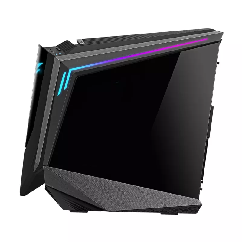 GIGABYTE AORUS C700 GLASS pilno bokšto kompiuterio korpusas - talpina iki E-ATX ir 420 mm radiatorių, 5 iš anksto sumontuoti 120 mm ventiliatoriai, USB 3.1 Type-C, RGB Fusion