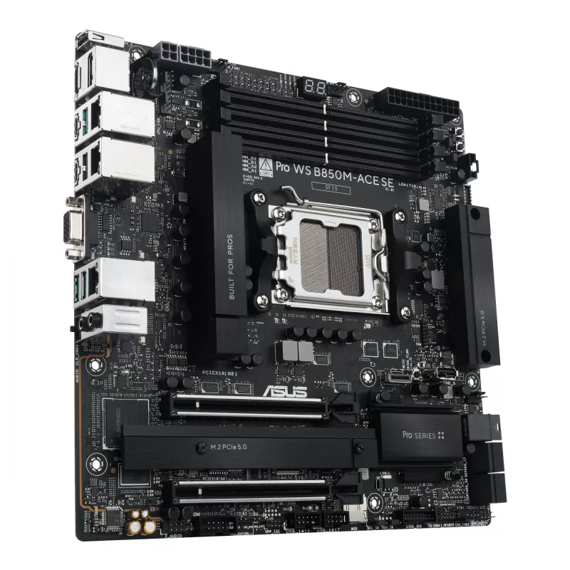 ASUS PRO WS B850M-ACE SE pagrindinė plokštė AMD B850 Socket AM5 micro ATX