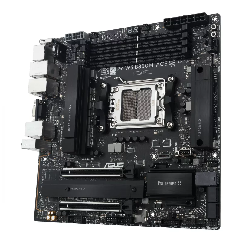ASUS PRO WS B850M-ACE SE pagrindinė plokštė AMD B850 Socket AM5 micro ATX