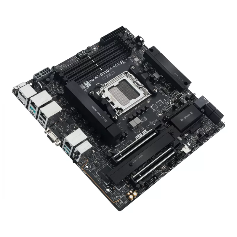 ASUS PRO WS B850M-ACE SE pagrindinė plokštė AMD B850 Socket AM5 micro ATX