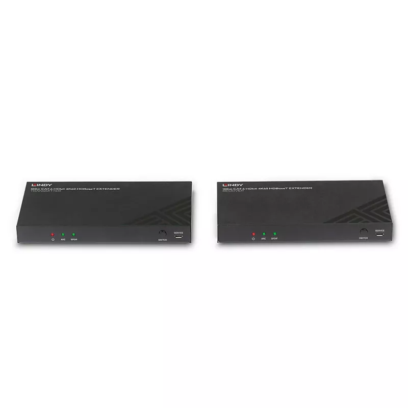 HDMI prailgintuvas siųstuvas ir imtuvas Lindy 100m Cat.6 4K60 Garsas IR RS-232