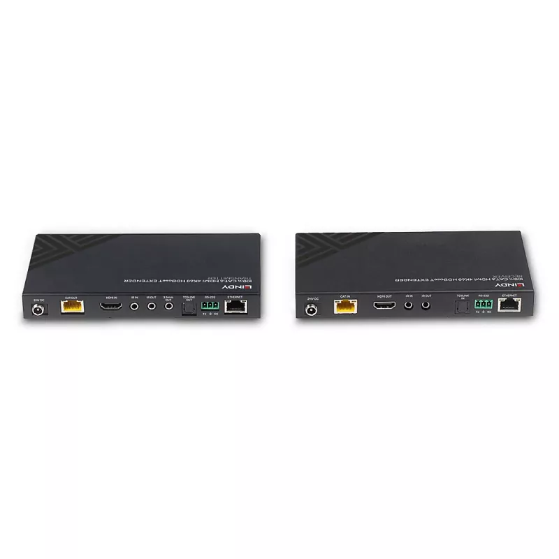 HDMI prailgintuvas siųstuvas ir imtuvas Lindy 100m Cat.6 4K60 Garsas IR RS-232