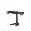 Neomounts FPMA-D700DD dviejų monitorių stalo stovas, judinamas, 19-30 colių (48,3-76,2 cm), 8 kg vienam ekranui, VESA 75x75-100x100, stovas/grommet tvirtinimas, juodas