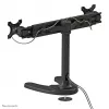 Neomounts FPMA-D700DD dviejų monitorių stalo stovas, judinamas, 19-30 colių (48,3-76,2 cm), 8 kg vienam ekranui, VESA 75x75-100x100, stovas/grommet tvirtinimas, juodas